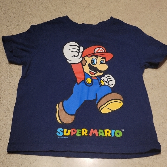 Old Navy Blue Super Mario Short Sleeve Tee Size 5 - Picture 1 of 4